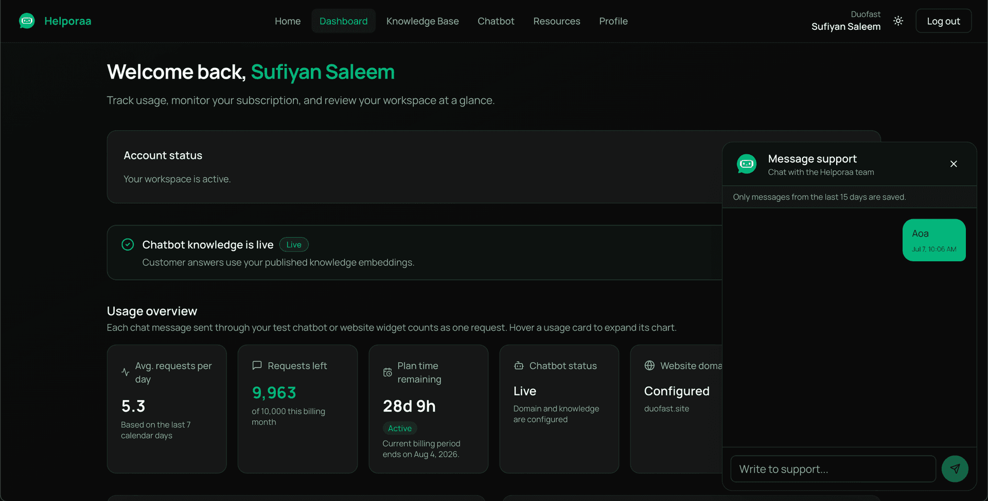 Helporaa website preview